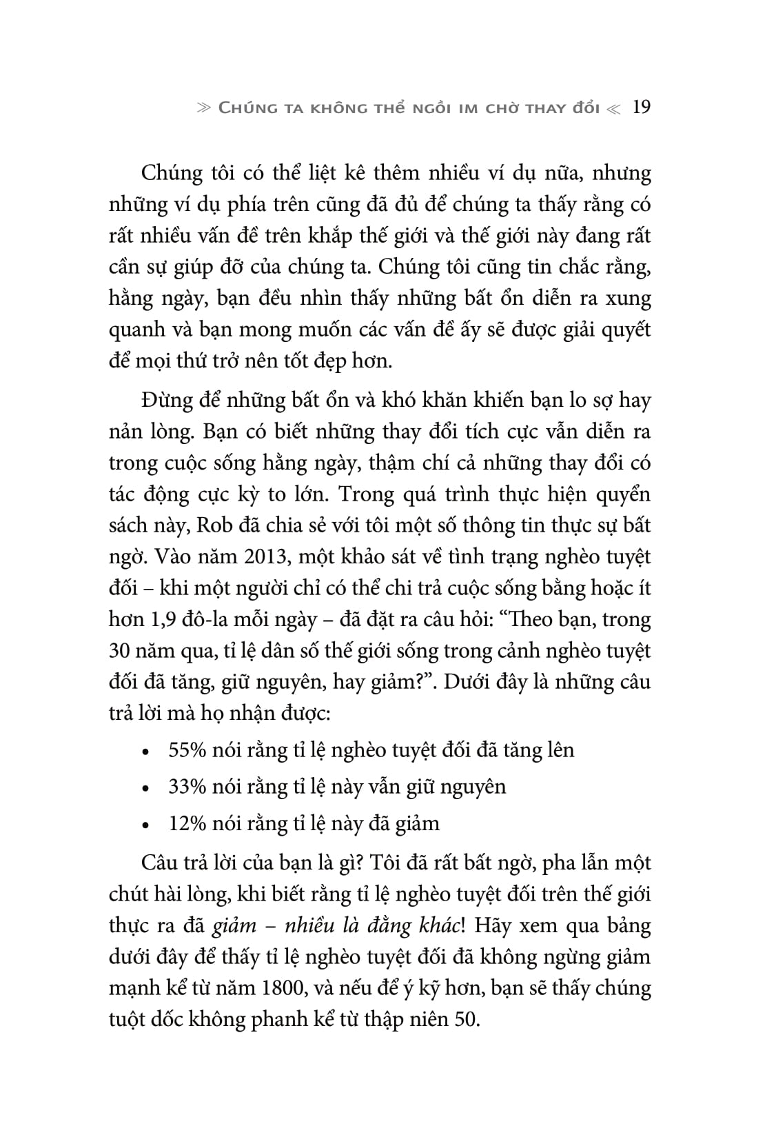 hành động - hành trình tạo nên những thay đổi tích cực