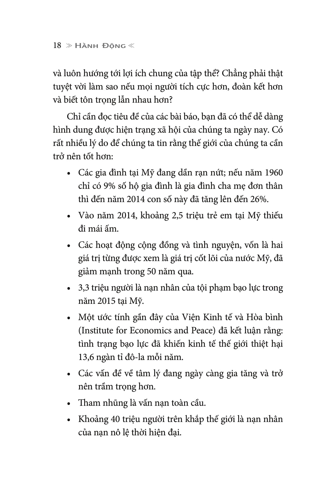 hành động - hành trình tạo nên những thay đổi tích cực