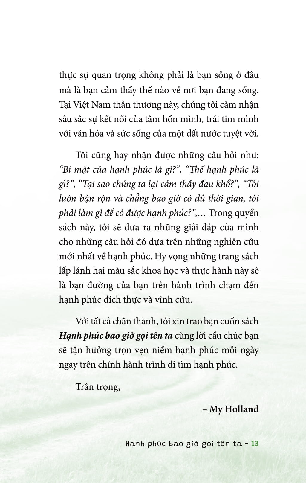 hạnh phúc bao giờ gọi tên ta