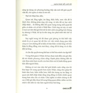 hạnh phúc để làm gì? - cách người nhật chấp nhận thế giới