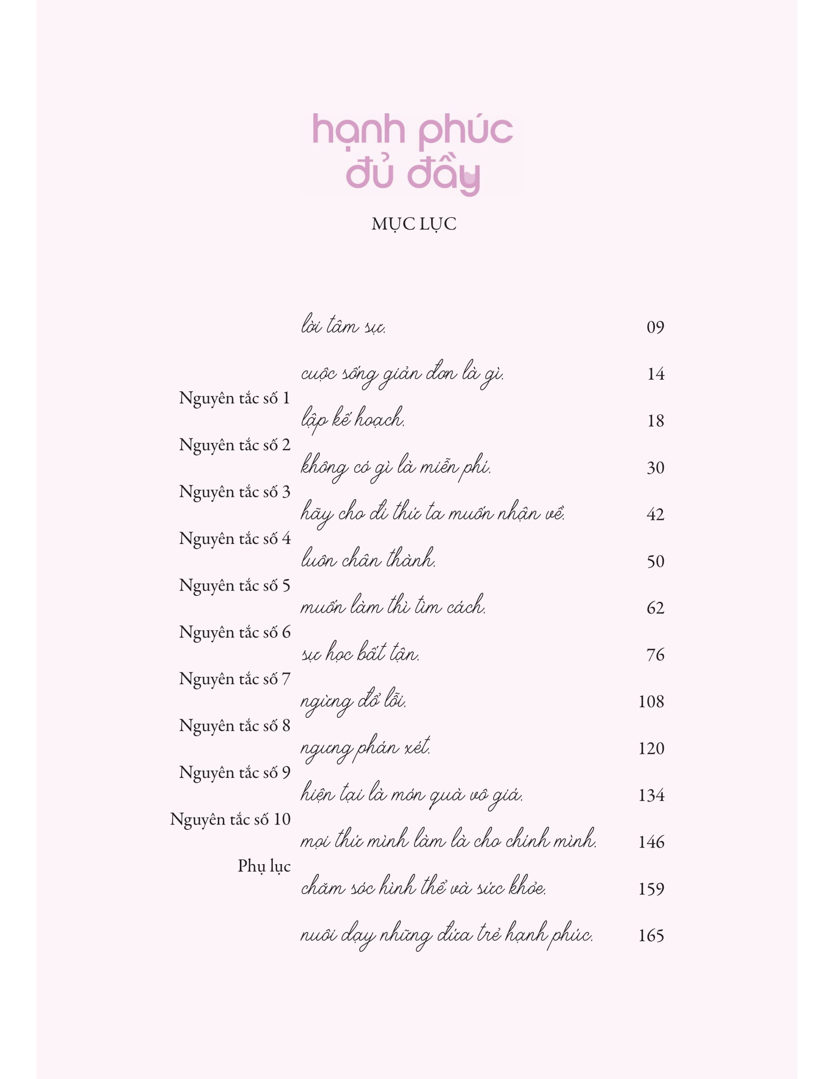 Hanh Phuc Du Day - 10 Nguyen Tac Cho Cuoc Song Gian Don Ma Day Mau Sac