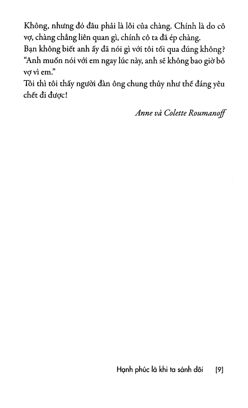 hạnh phúc là khi ta sánh đôi