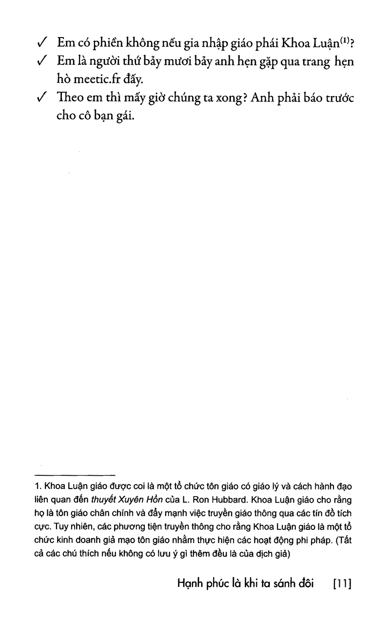 hạnh phúc là khi ta sánh đôi