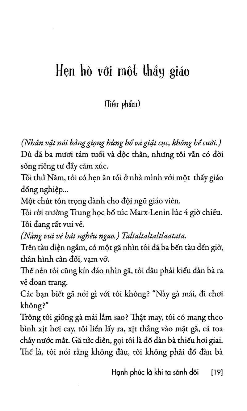 hạnh phúc là khi ta sánh đôi