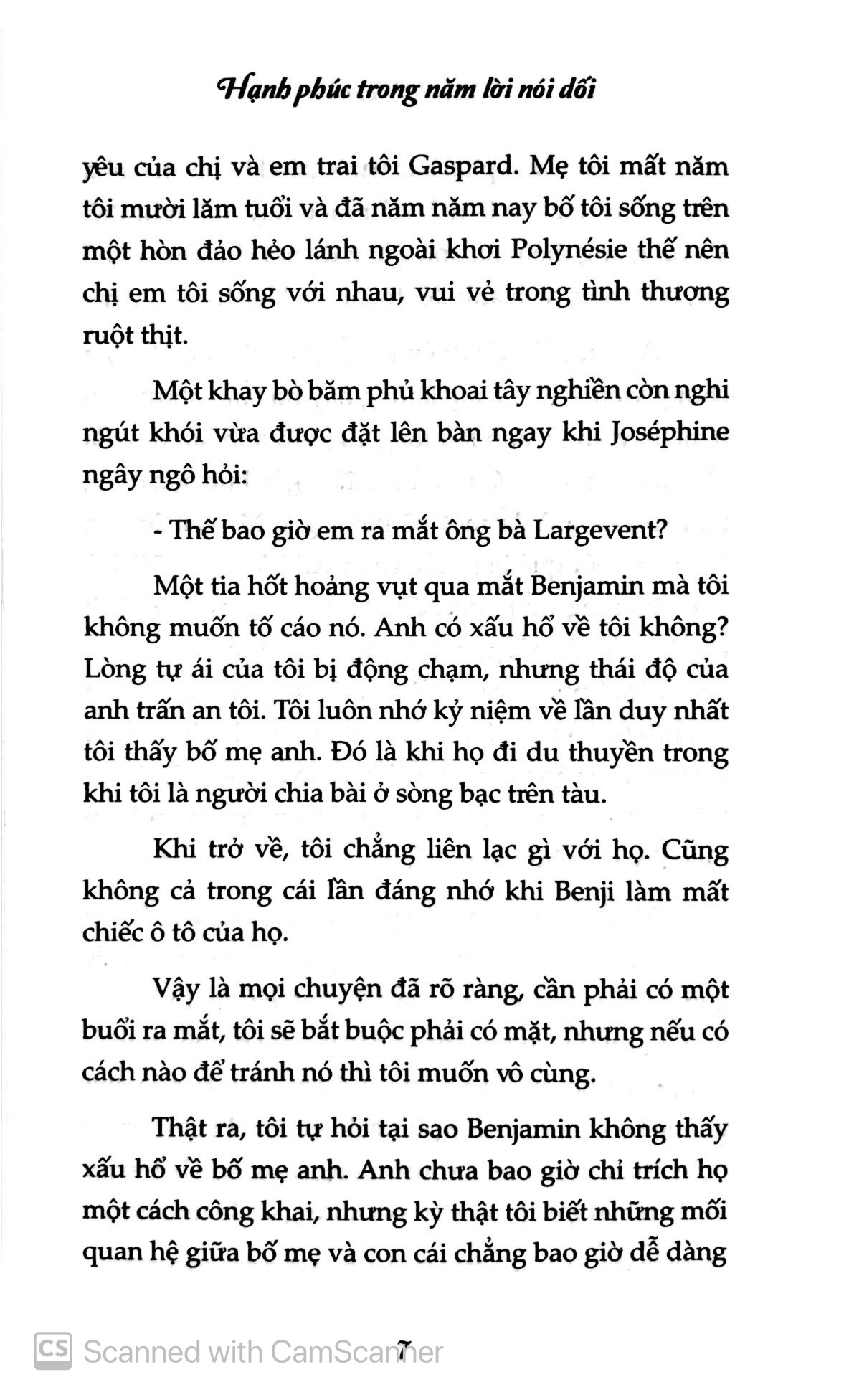 hạnh phúc trong năm lời nói dối