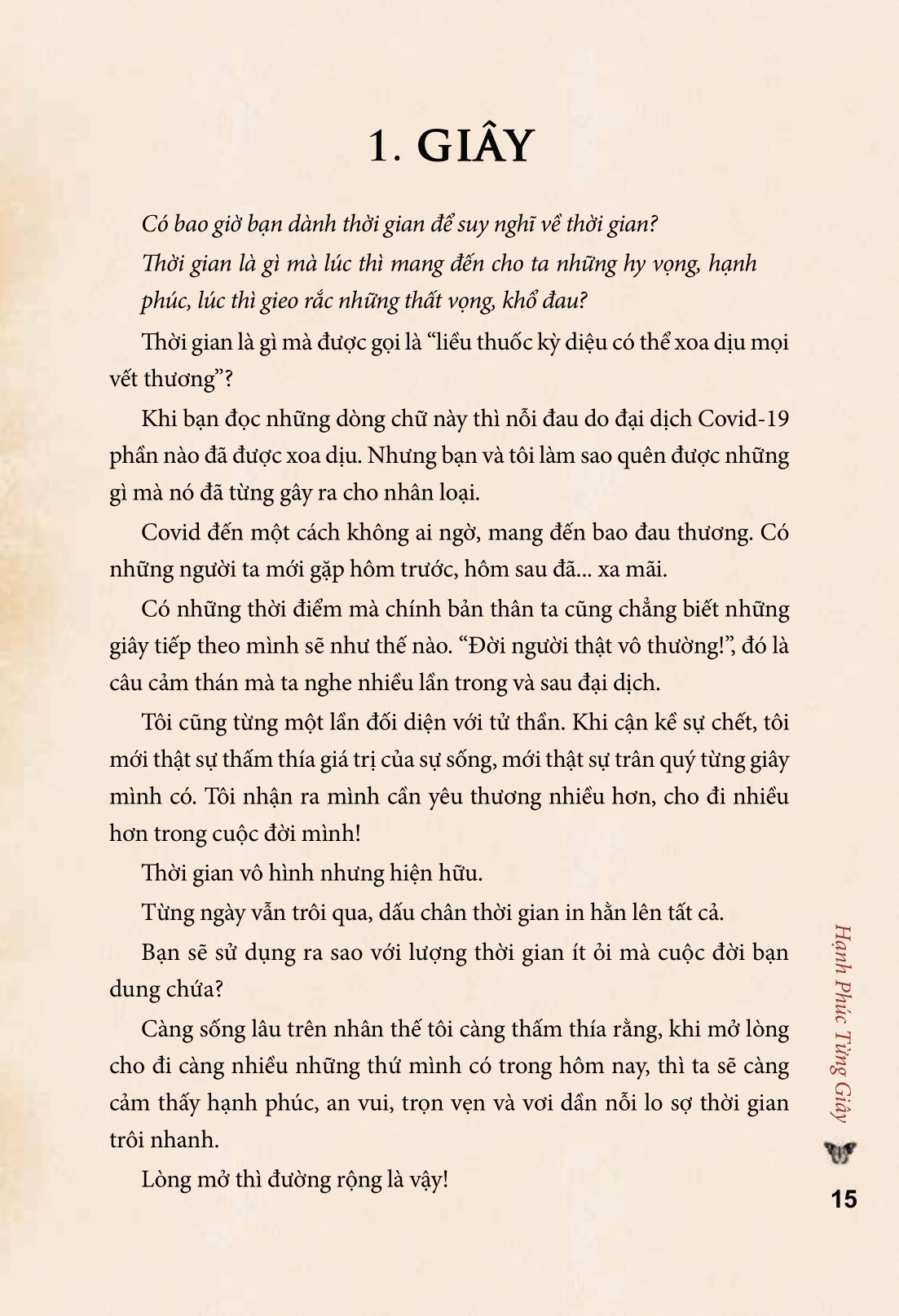 hạnh phúc từng giây