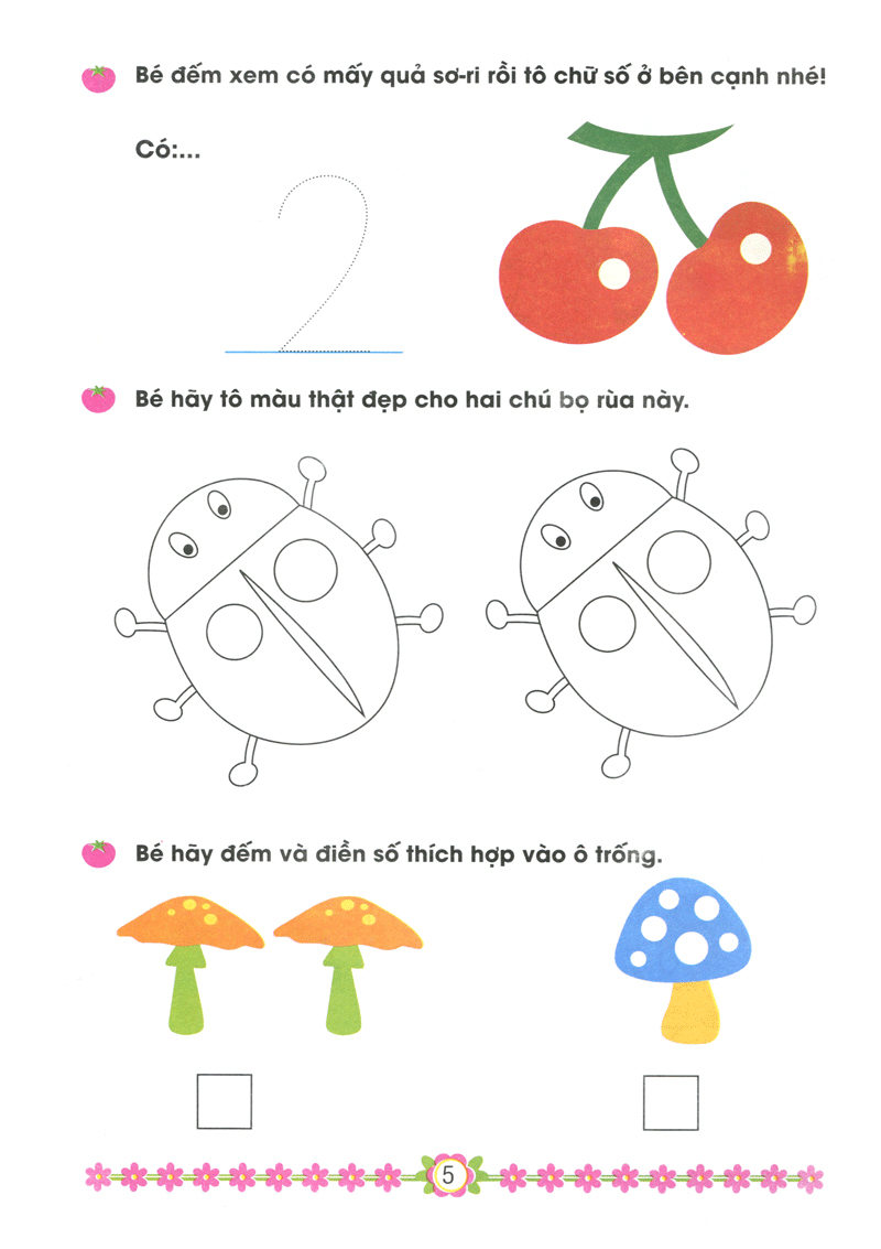 hành trang cho bé vào lớp 1 - bé làm quen với chữ số