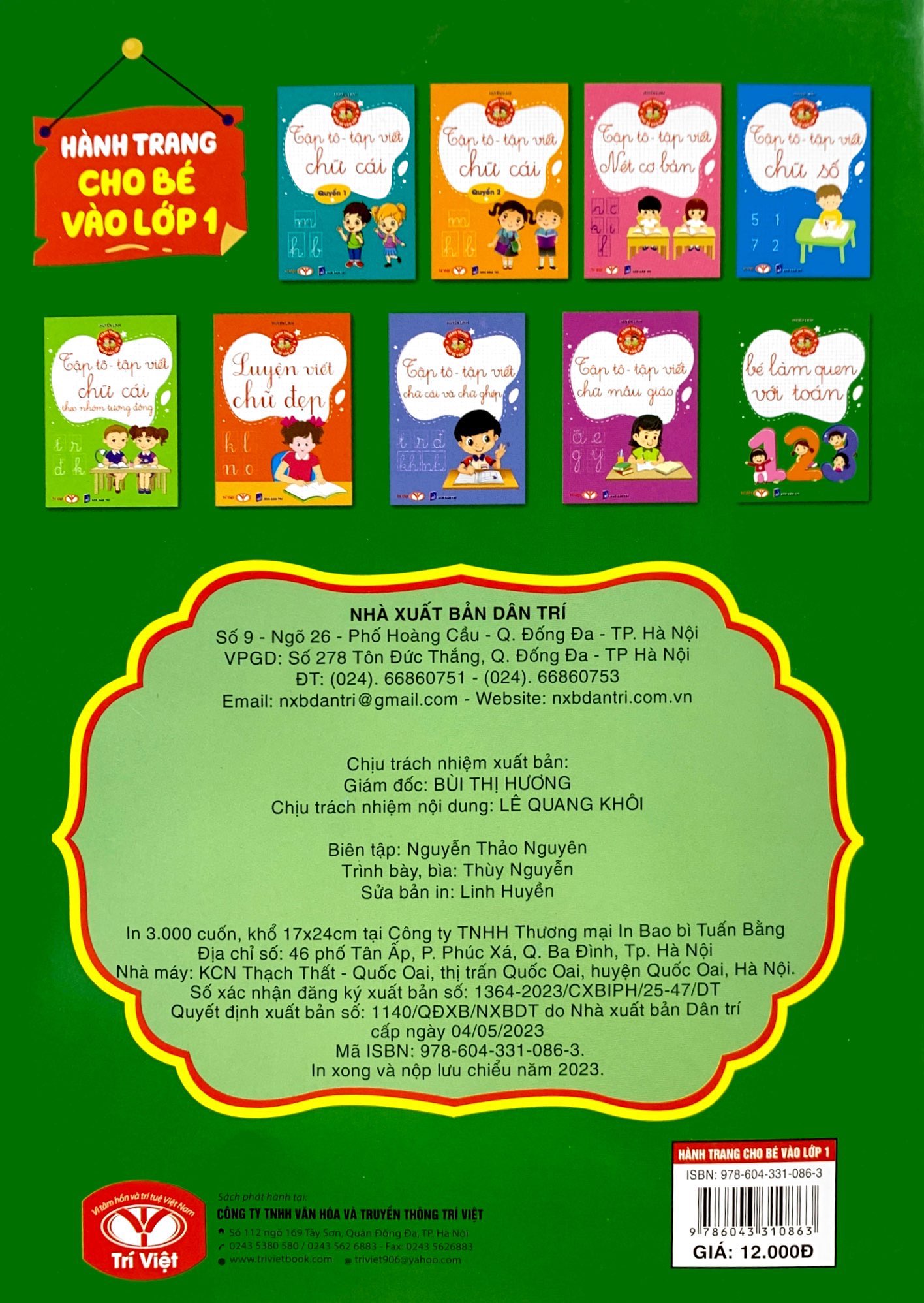 hành trang cho bé vào lớp 1 - bé làm quen với toán (tái bản 2023)