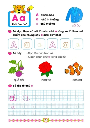 hành trang cho bé vào lớp 1 - bé tập đọc và tô chữ cái