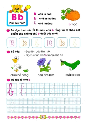 hành trang cho bé vào lớp 1 - bé tập đọc và tô chữ cái