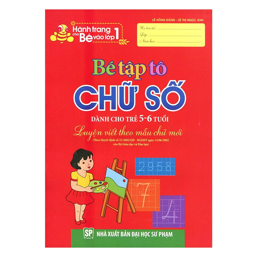 hành trang cho bé vào lớp 1 - bé tập tô chữ số (tái bản 2019)