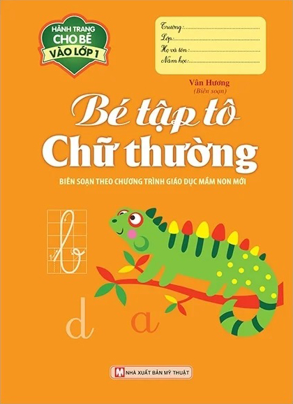 hành trang cho bé vào lớp 1 - bé tập tô chữ thường