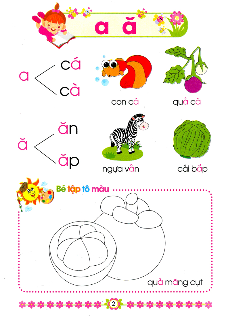 hành trang cho bé vào lớp 1 - bé tập tô và ghép vần
