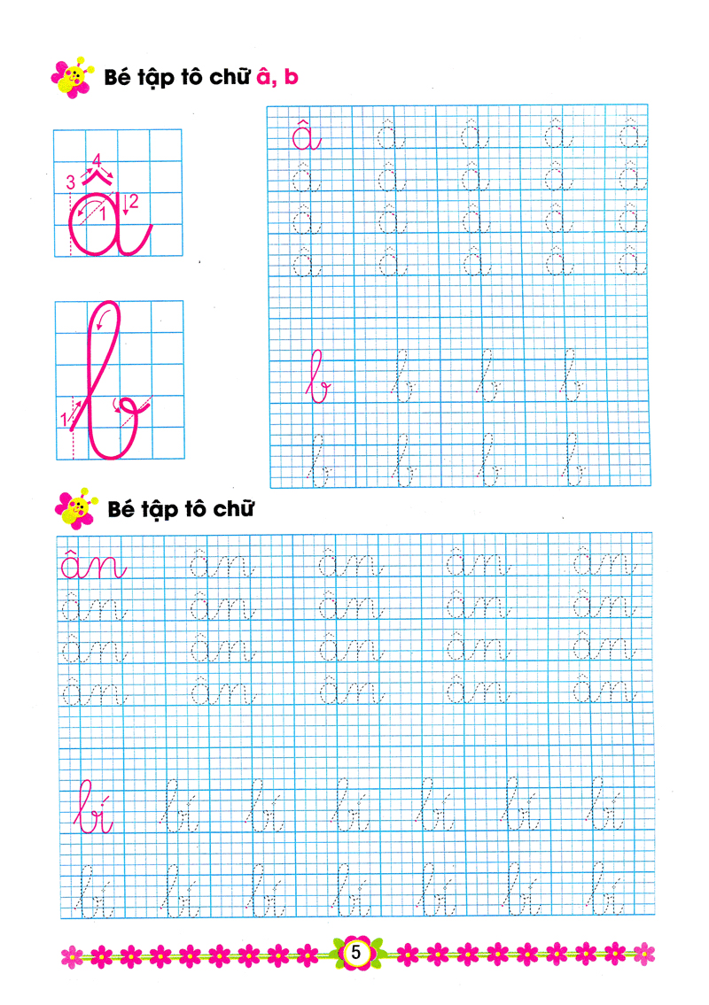 hành trang cho bé vào lớp 1 - bé tập tô và ghép vần