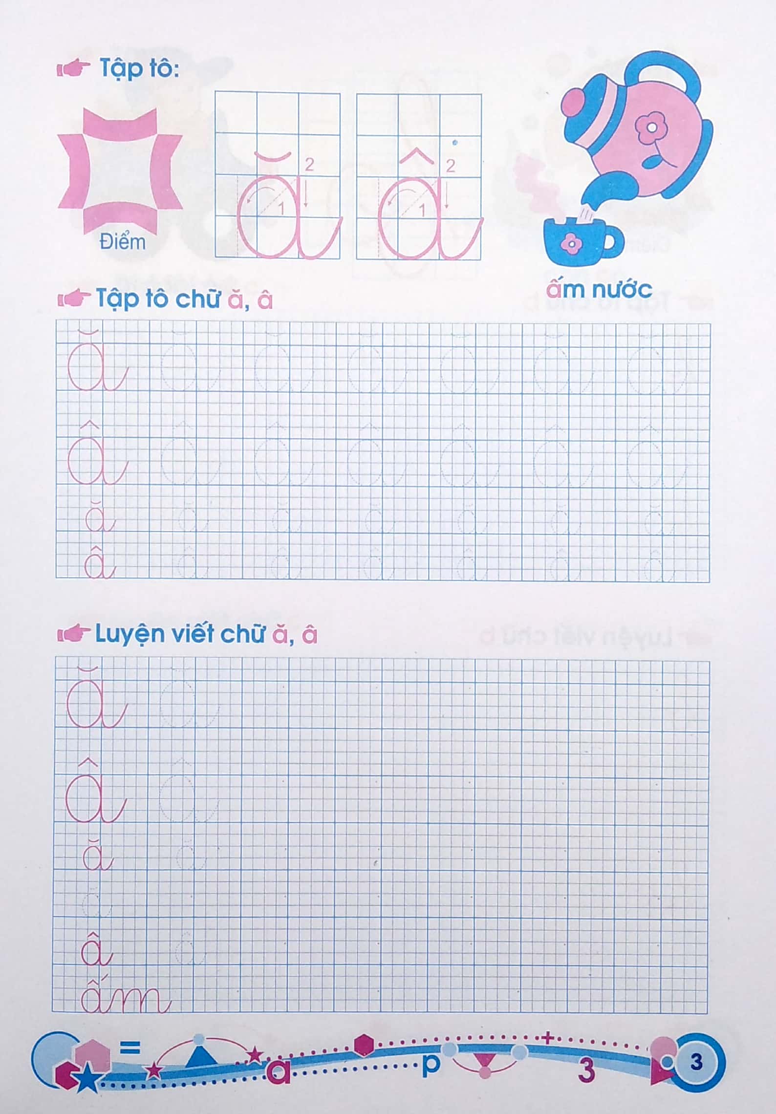 hành trang cho bé vào lớp 1 - giúp bé tập tô chữ cái - chữ thường