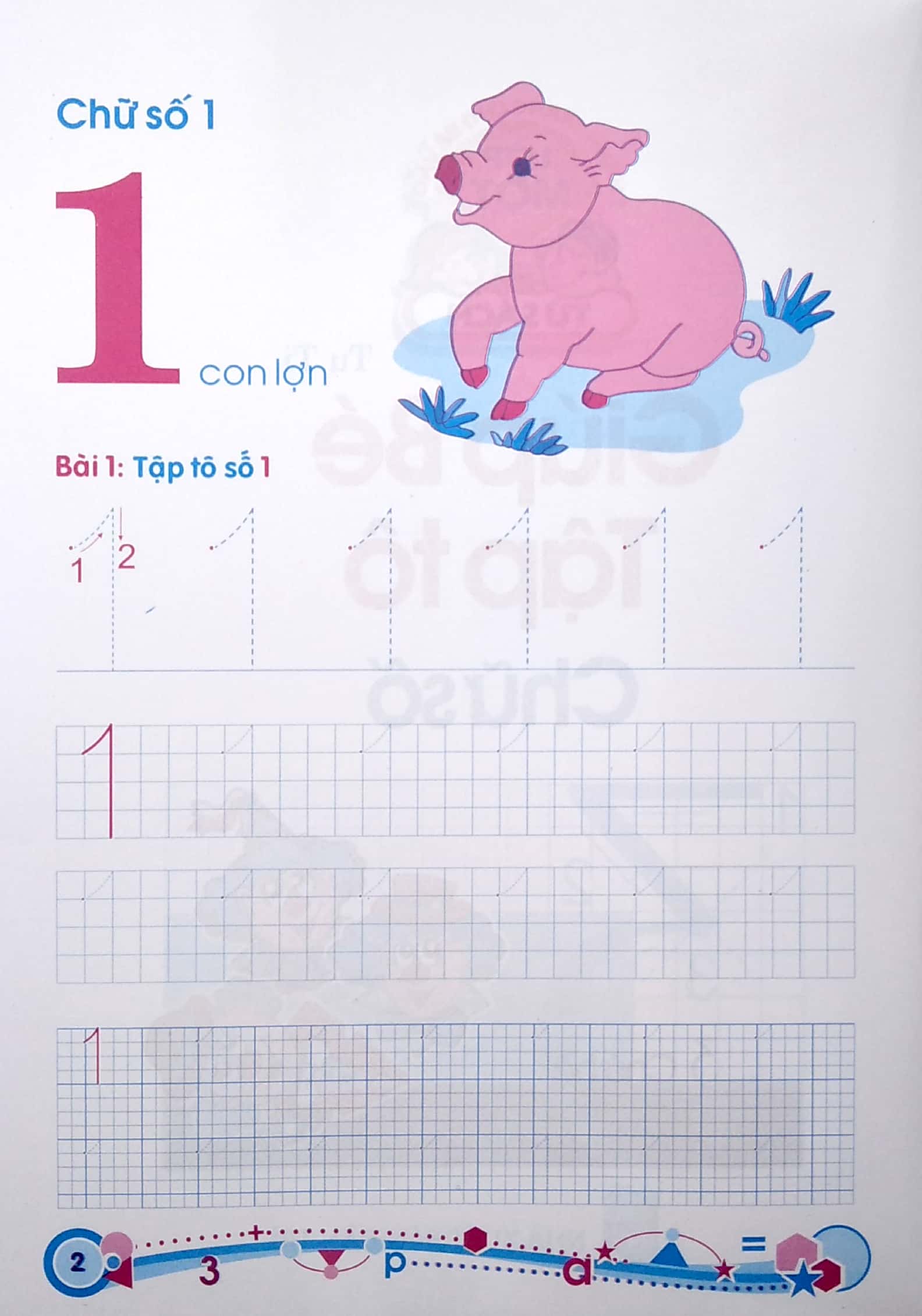 hành trang cho bé vào lớp 1 - giúp bé tập tô chữ số