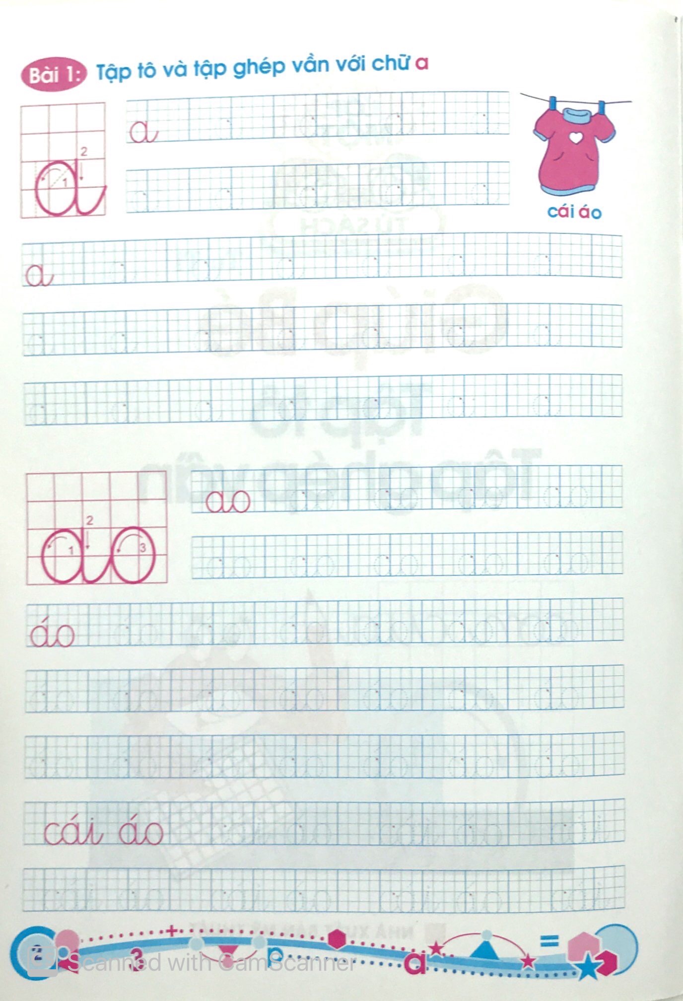 hành trang cho bé vào lớp 1 - giúp bé tập tô, tập ghép vần