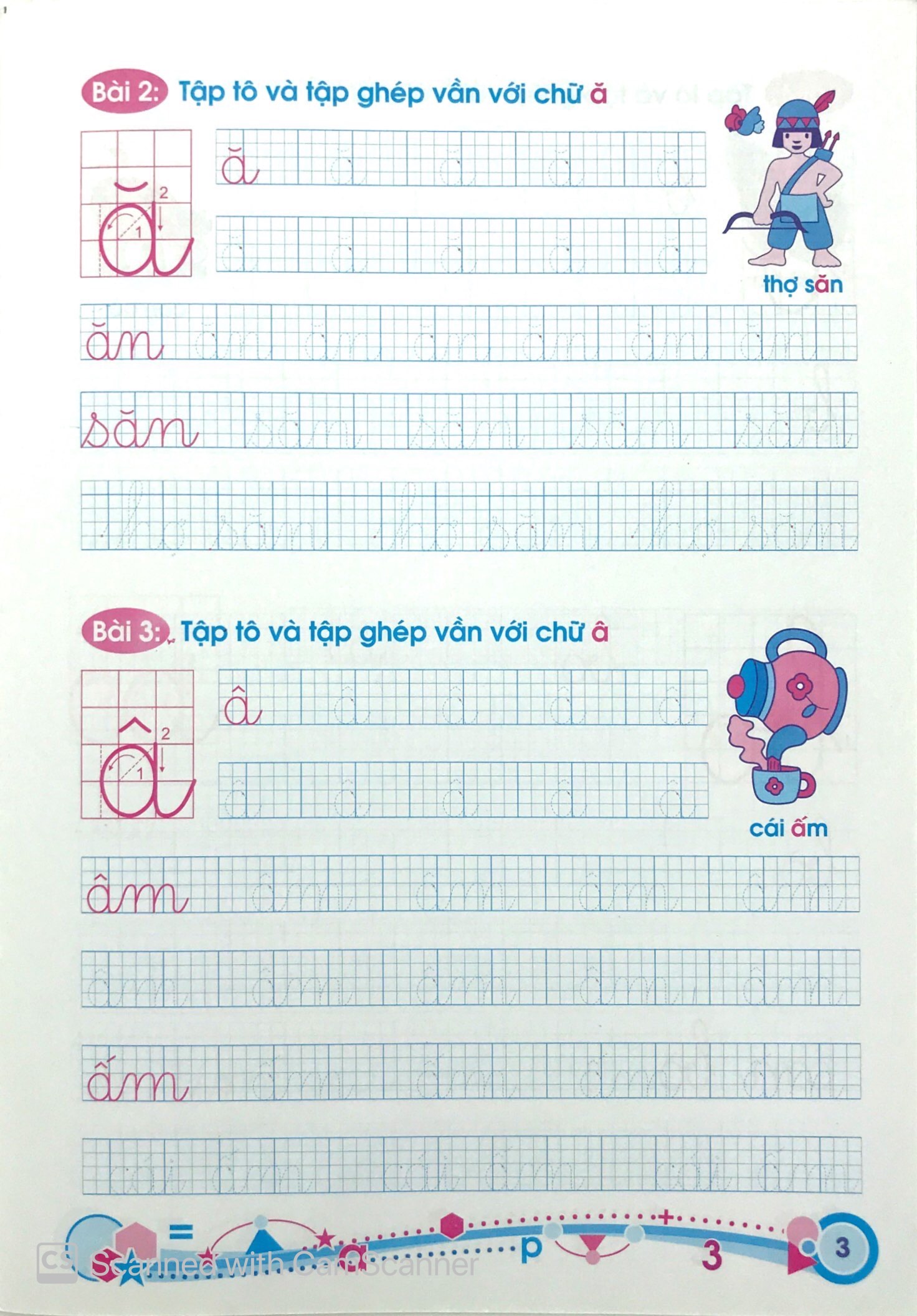 hành trang cho bé vào lớp 1 - giúp bé tập tô, tập ghép vần