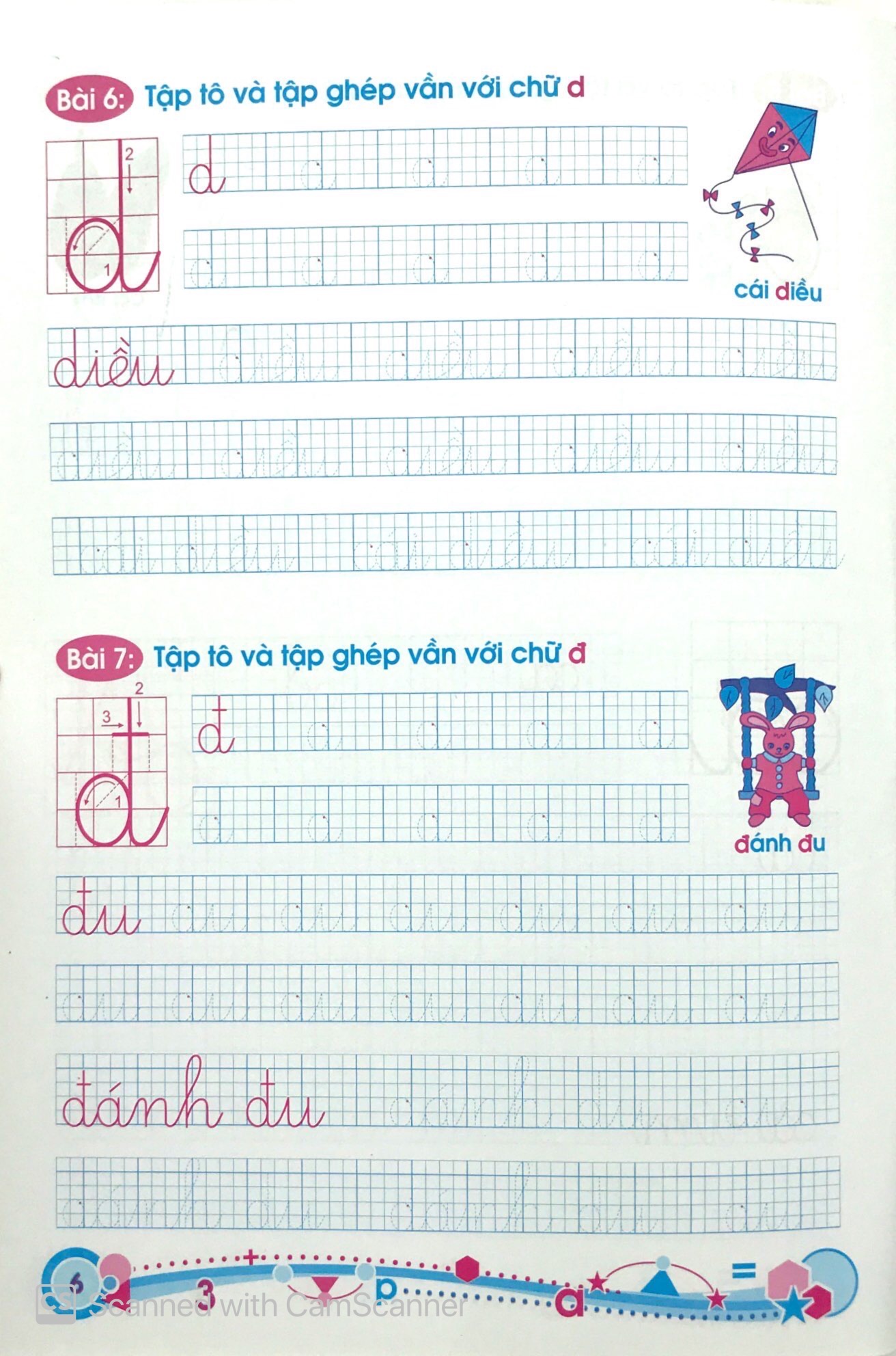 hành trang cho bé vào lớp 1 - giúp bé tập tô, tập ghép vần