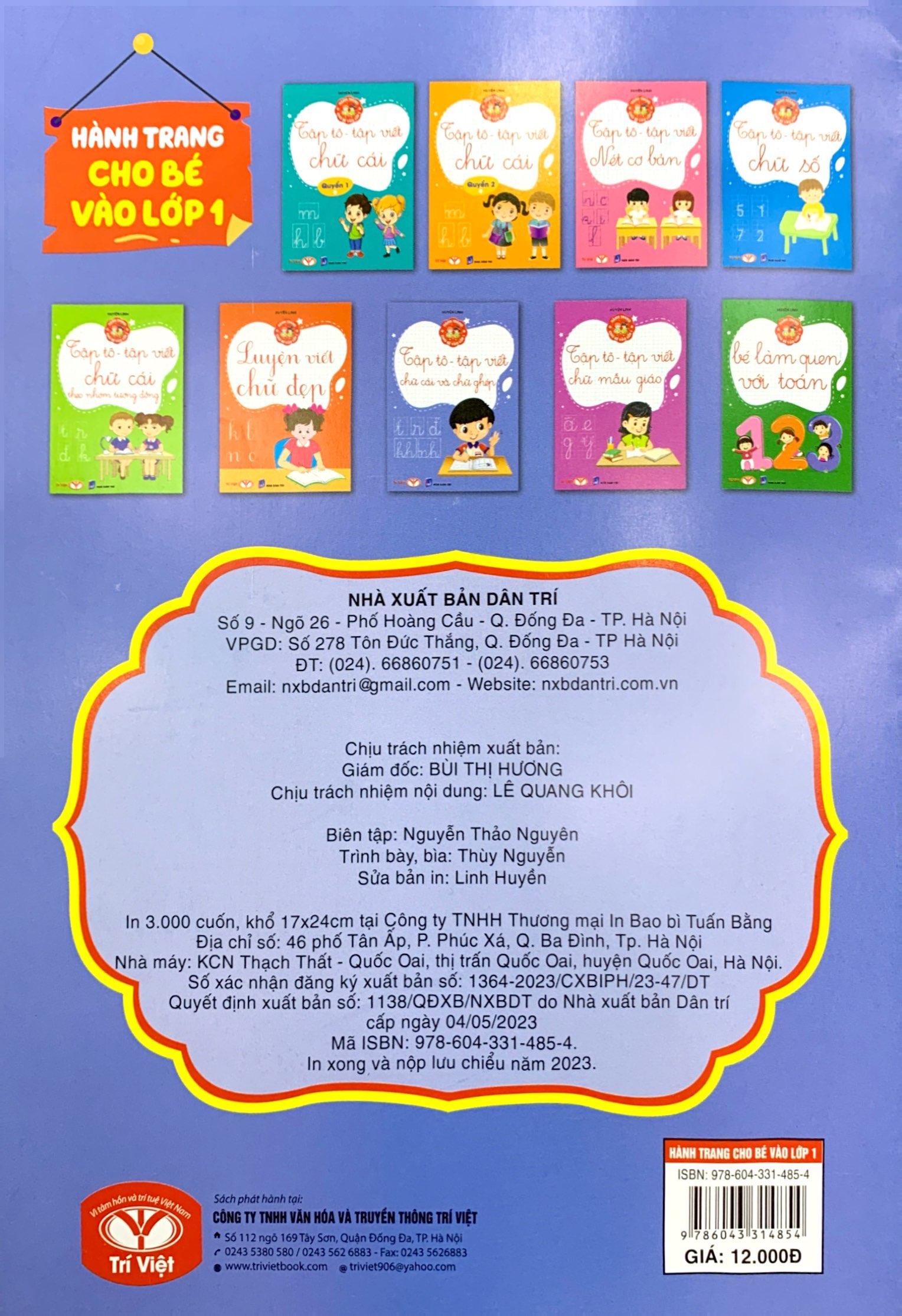 hành trang cho bé vào lớp 1 - tập tô - tập viết chữ cái và chữ ghép (tái bản 2023)