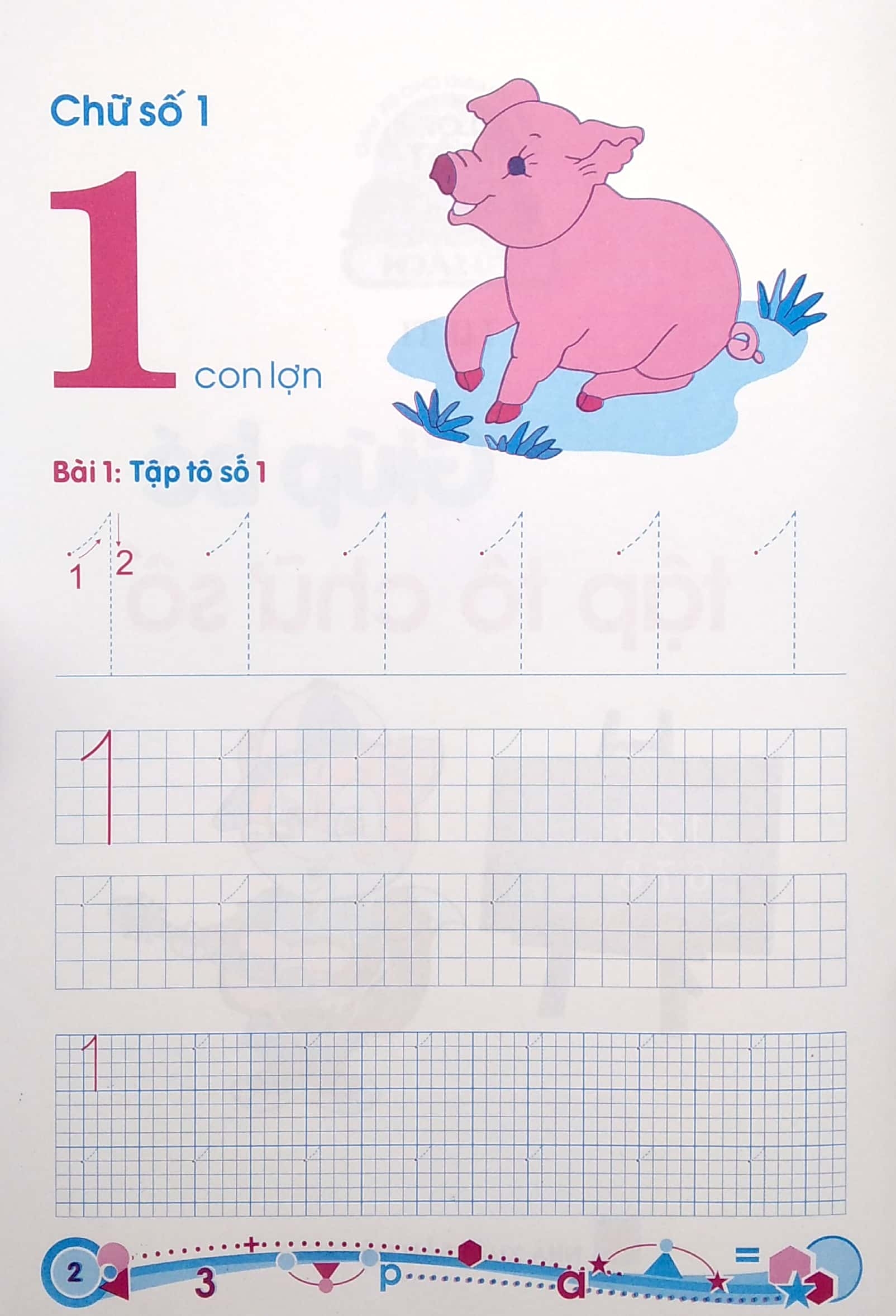 hành trang cho bé vào lớp một - giúp bé tập tô chữ số