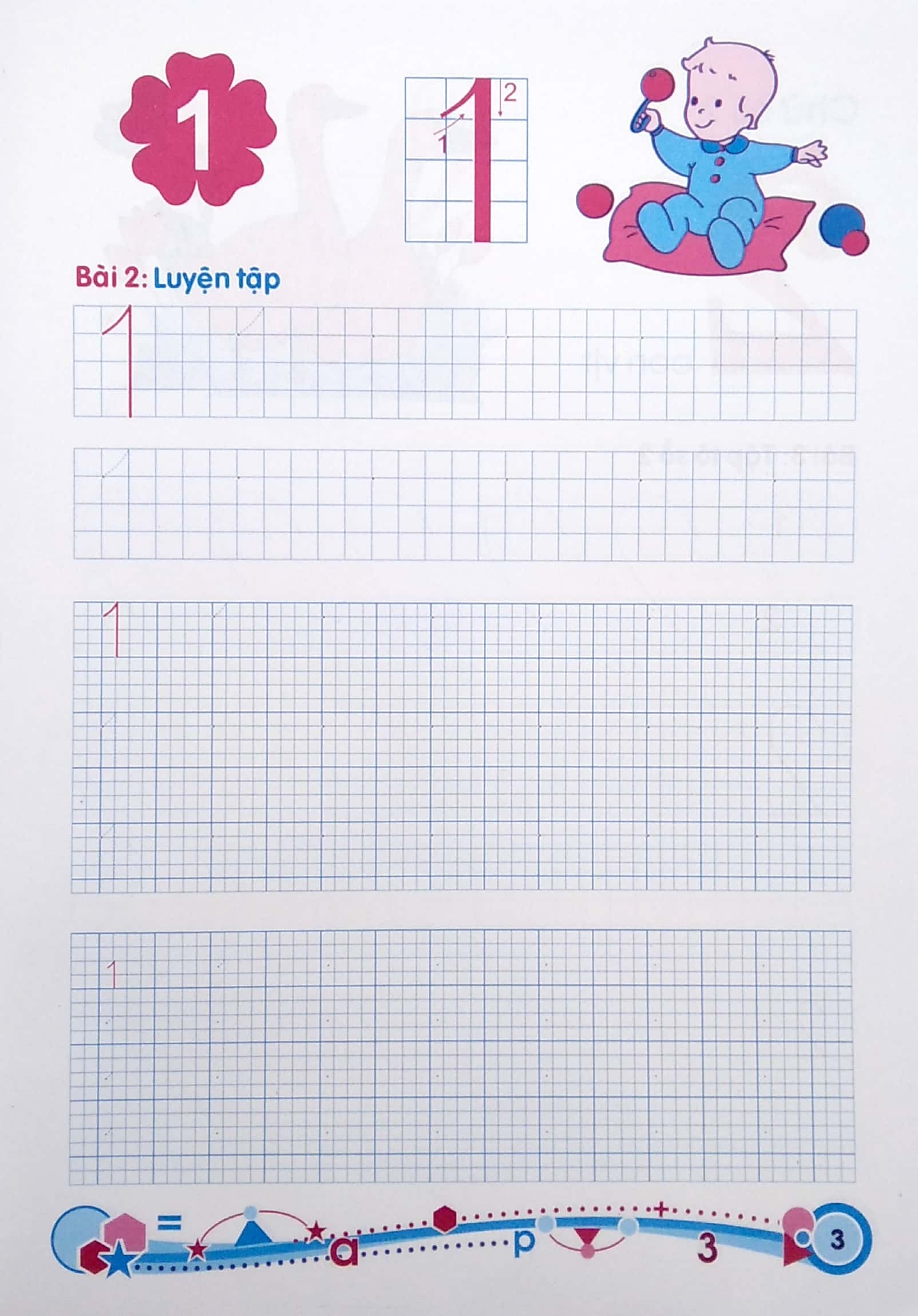 hành trang cho bé vào lớp một - giúp bé tập tô chữ số