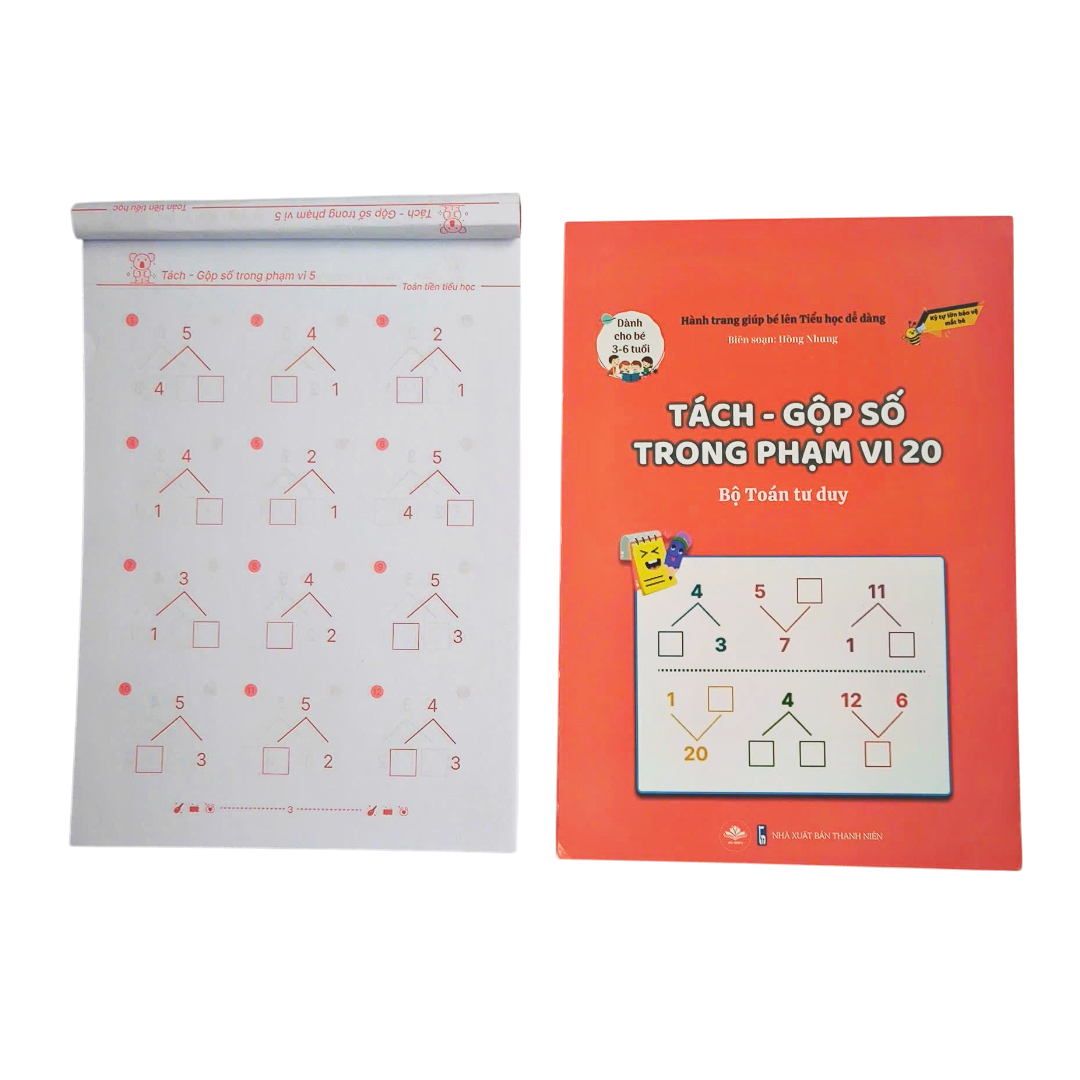 Hành Trang Giúp Bé Lên Tiểu Học Dễ Dàng - Tách-Gộp Số Trong Phạm Vi 20 - Bộ Toán Tư Duy - Dành Cho Trẻ 3-6 Tuổi - Ảnh 6