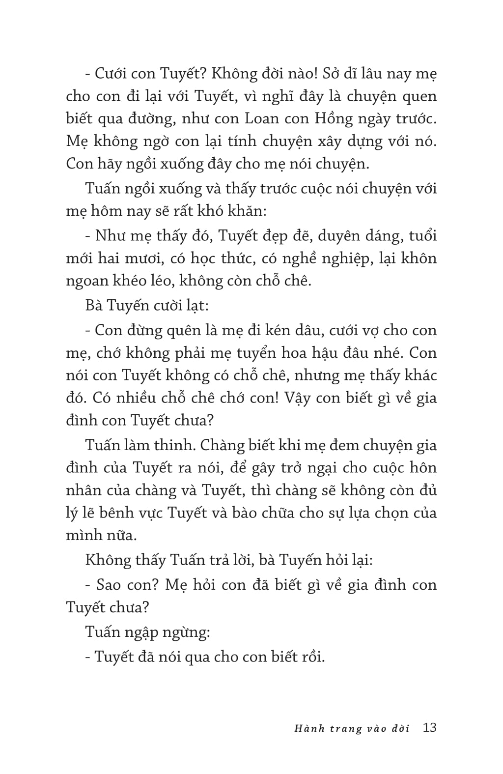 hành trang vào đời