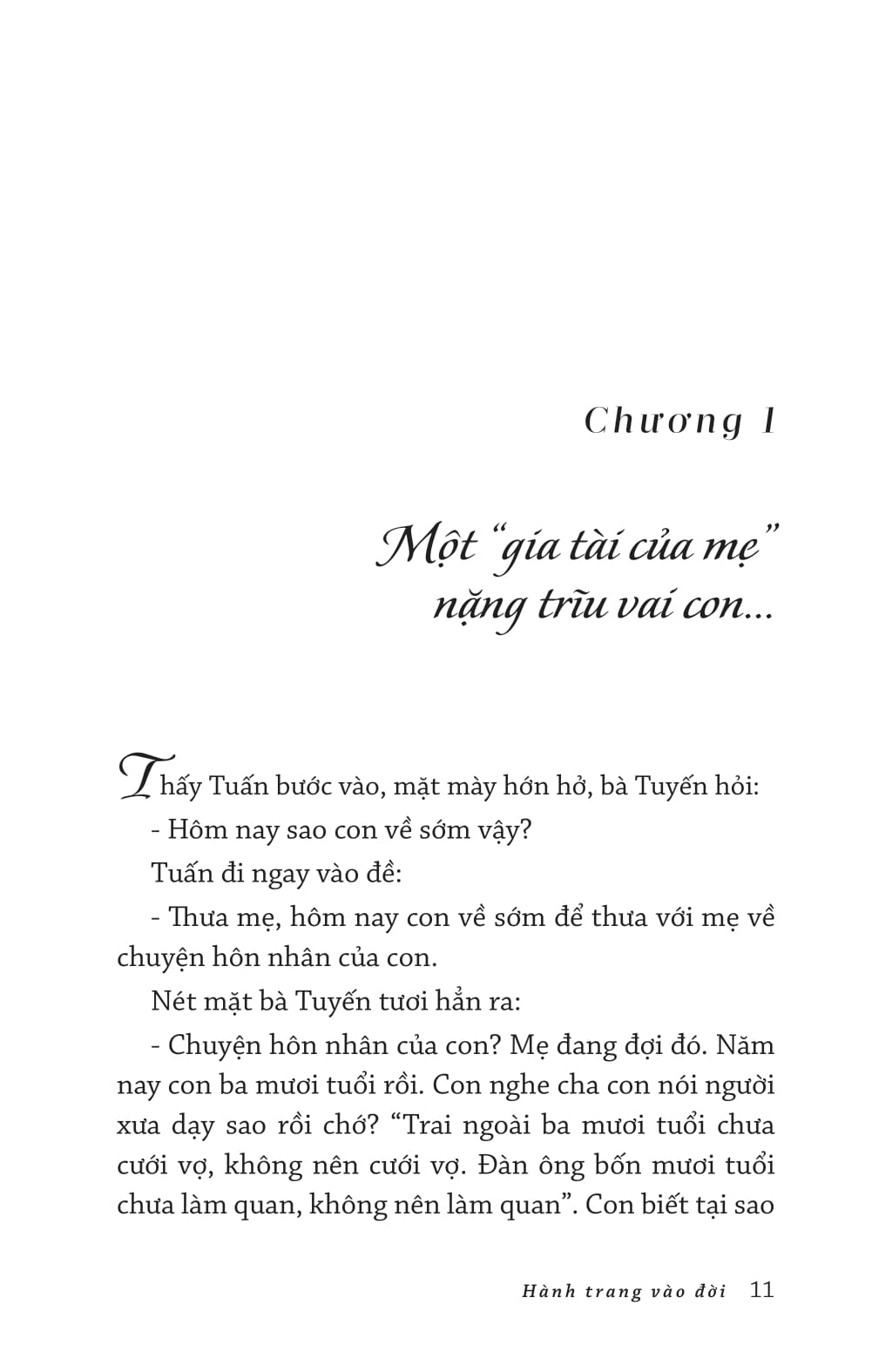 hành trang vào đời