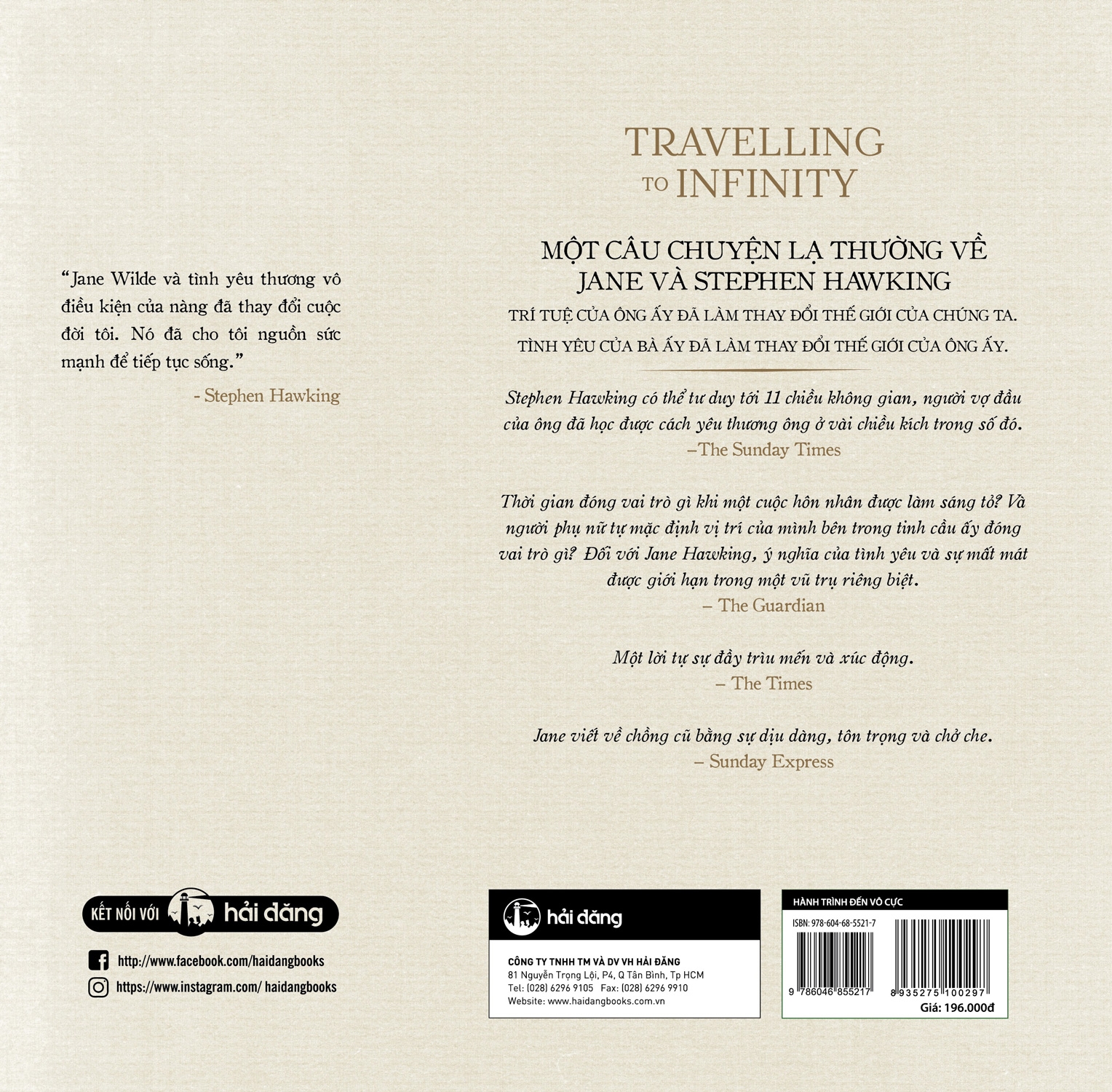 hành trình đến vô cực - cuộc sống của tôi với stephen hawking. câu chuyện thực sự đằng sau “thuyết vạn vật”