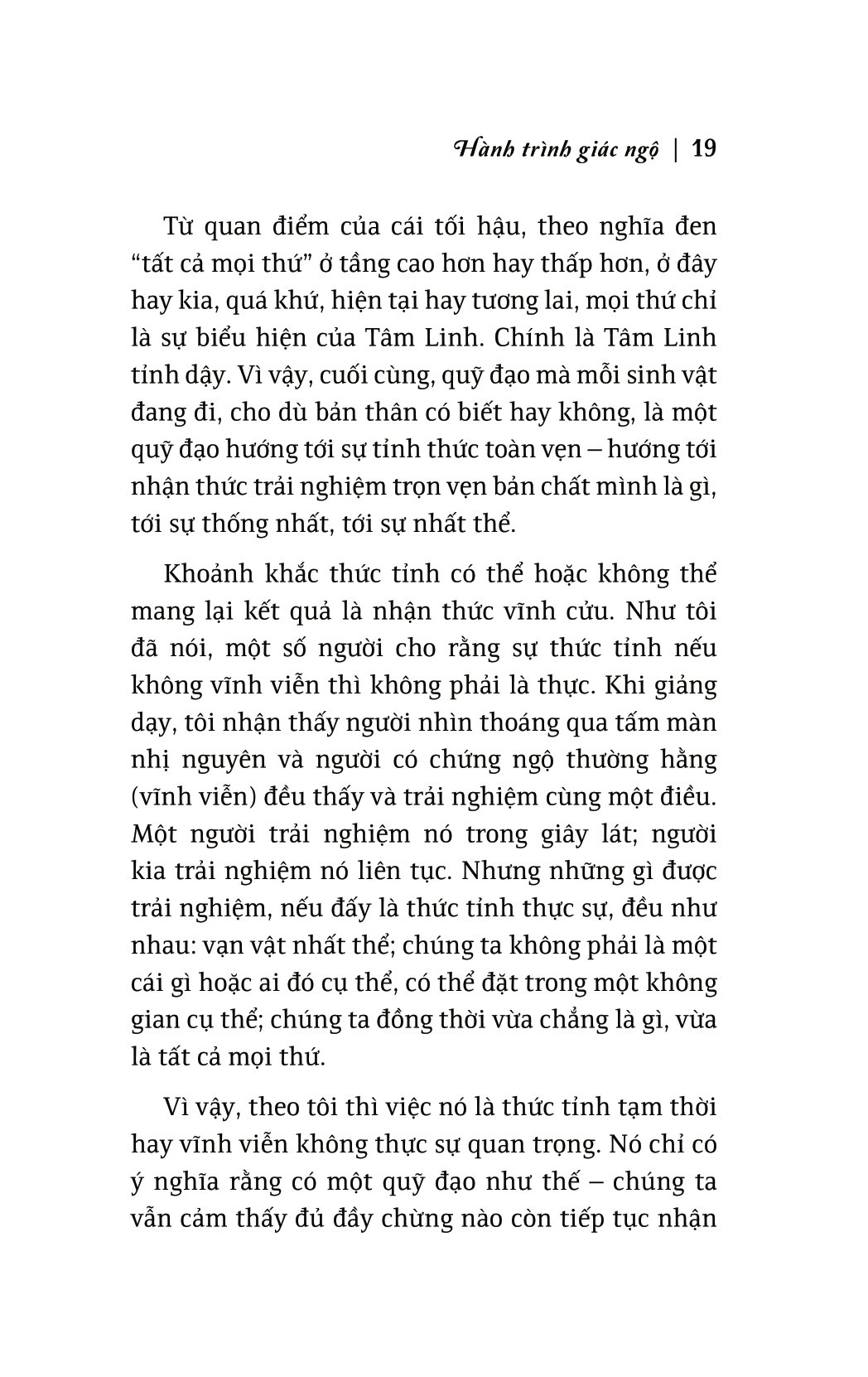hành trình giác ngộ