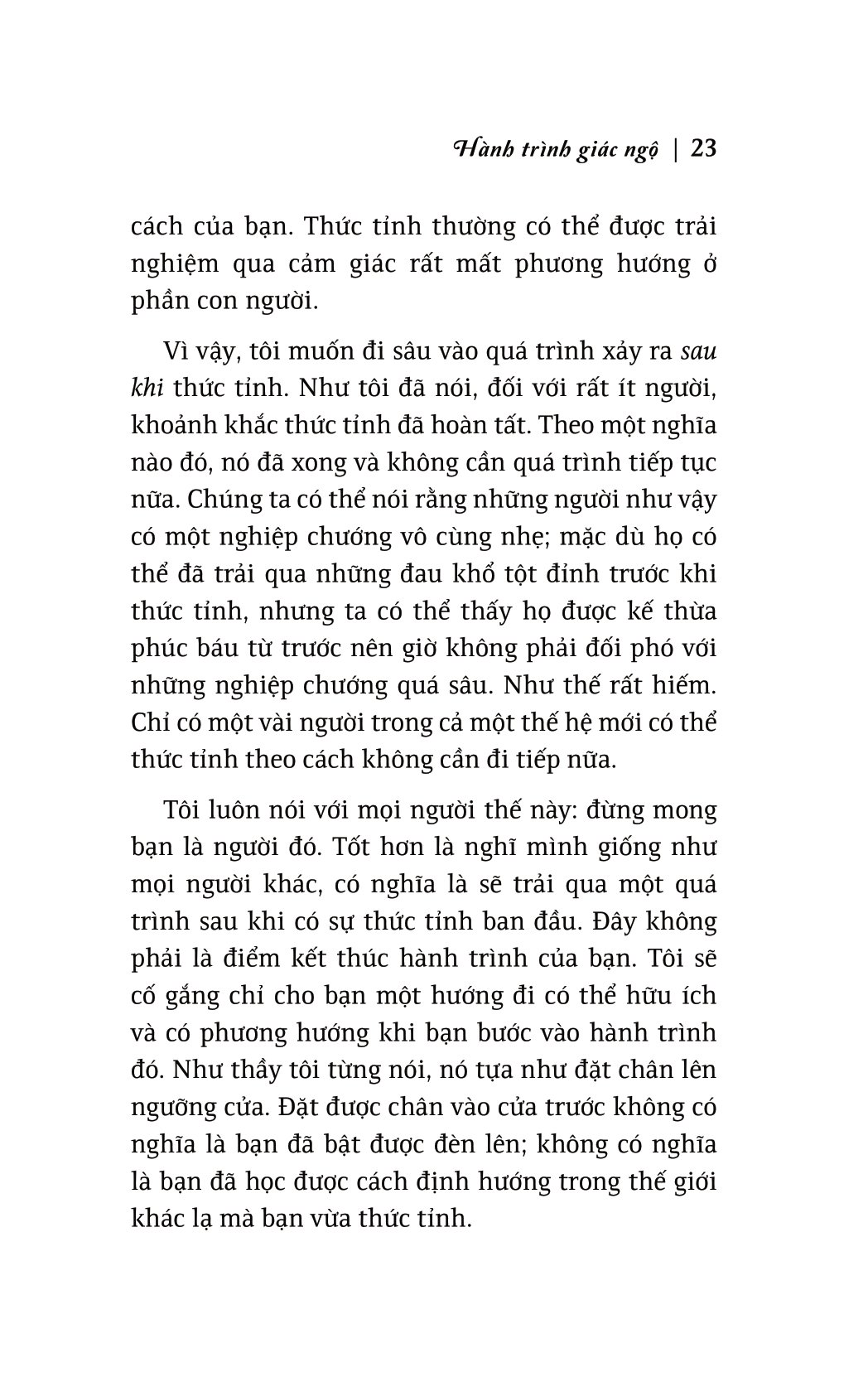 hành trình giác ngộ