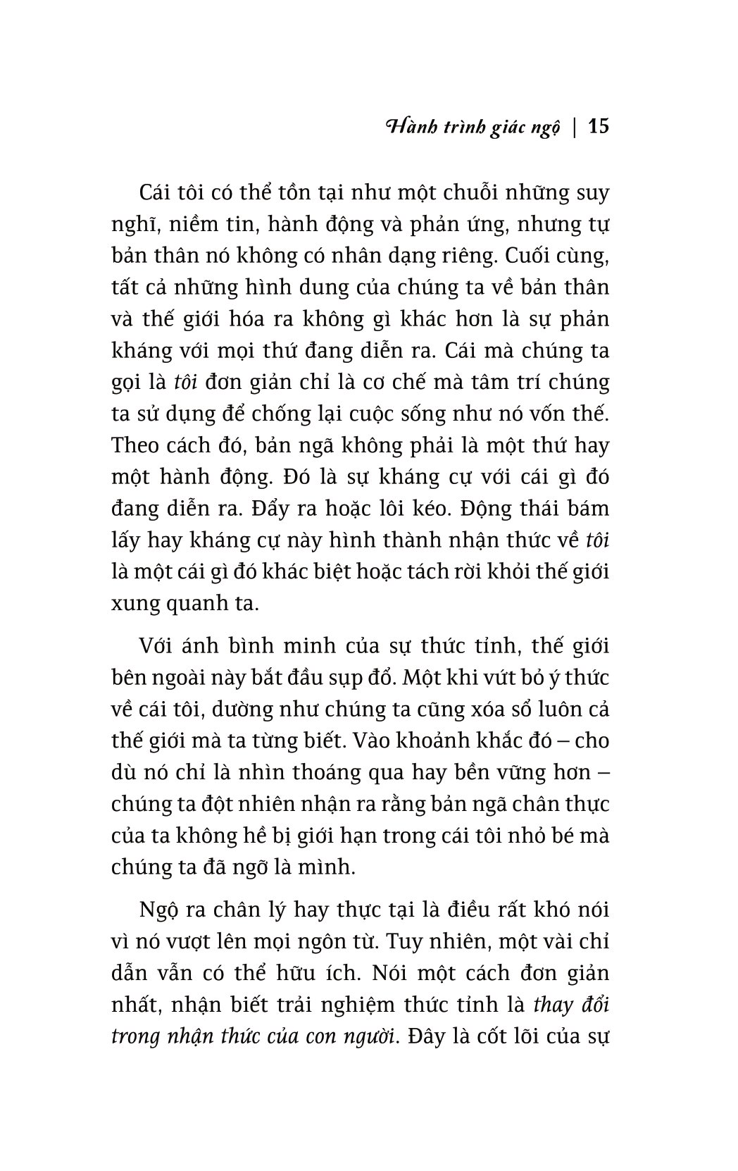 hành trình giác ngộ