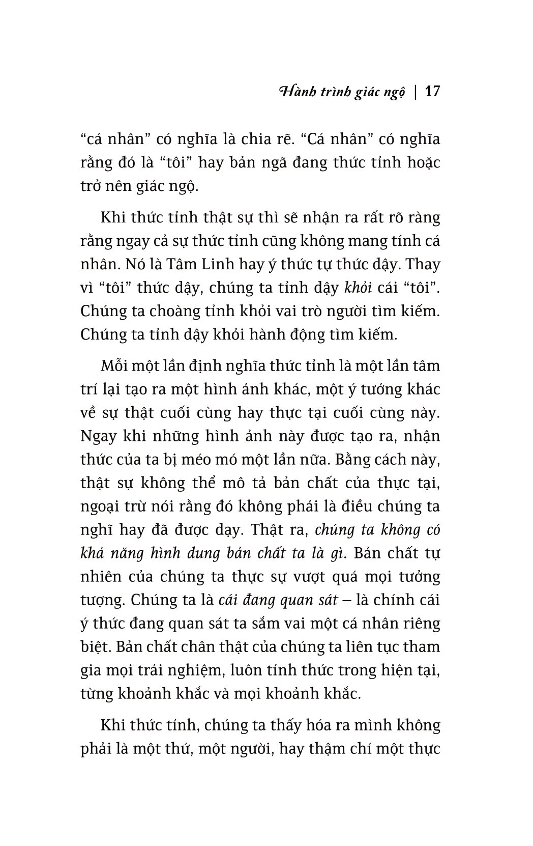 hành trình giác ngộ