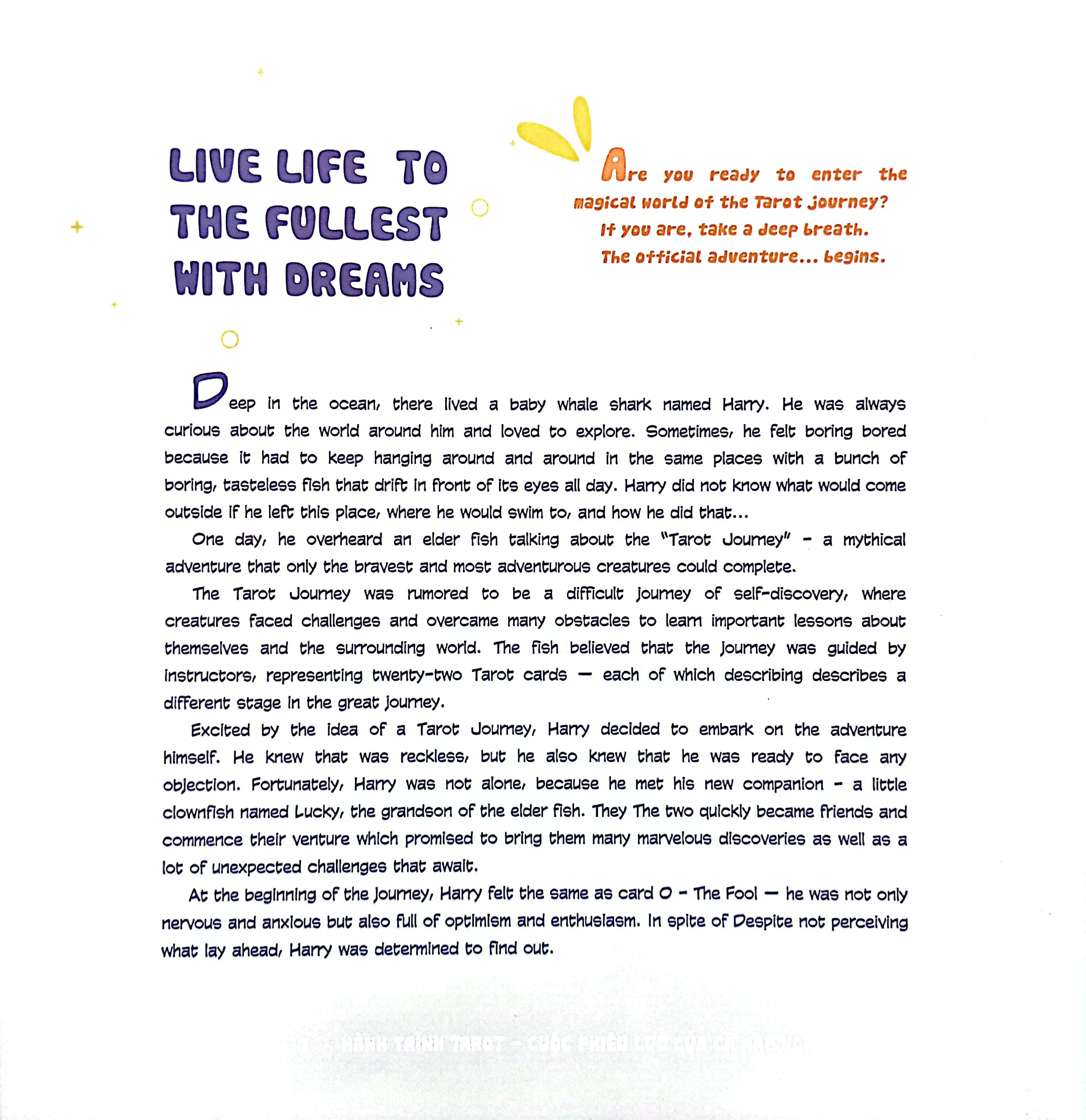 hành trình tarot - cuộc phiêu lưu của cá mập voi