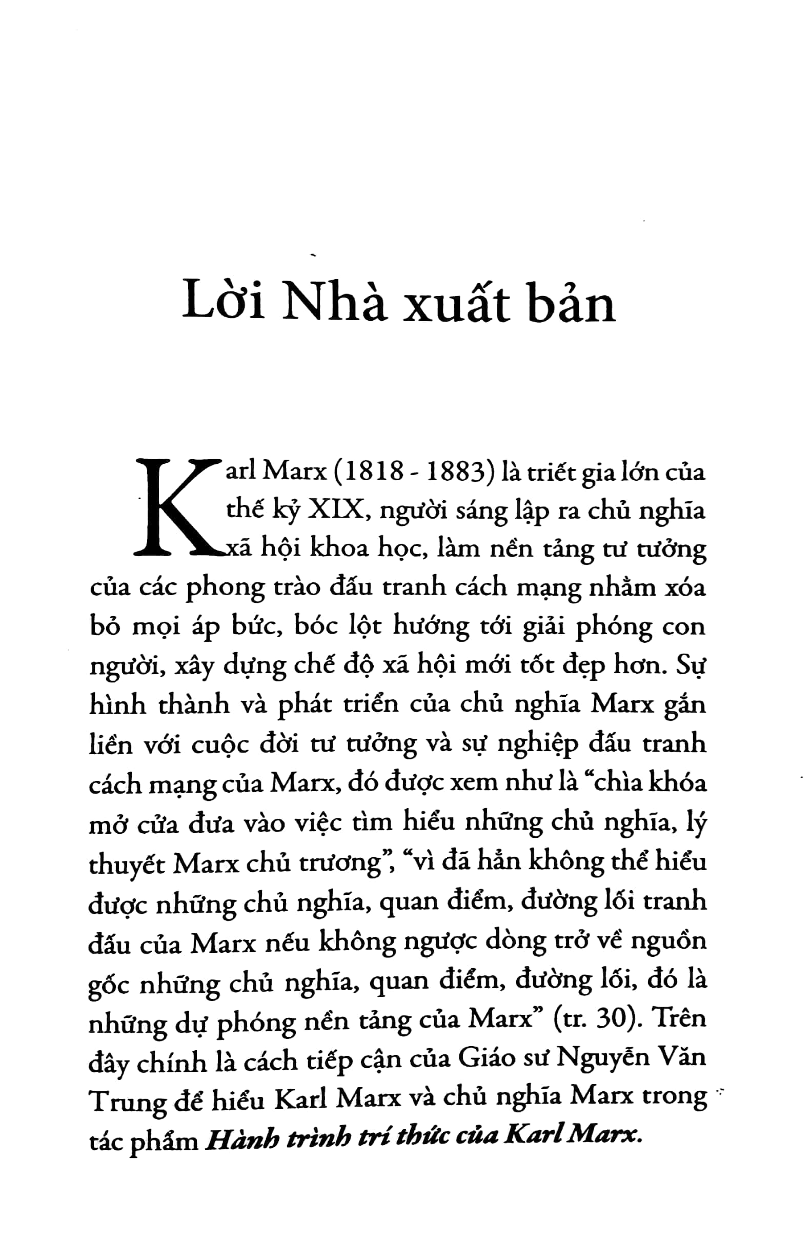 hành trình trí thức của karl marx