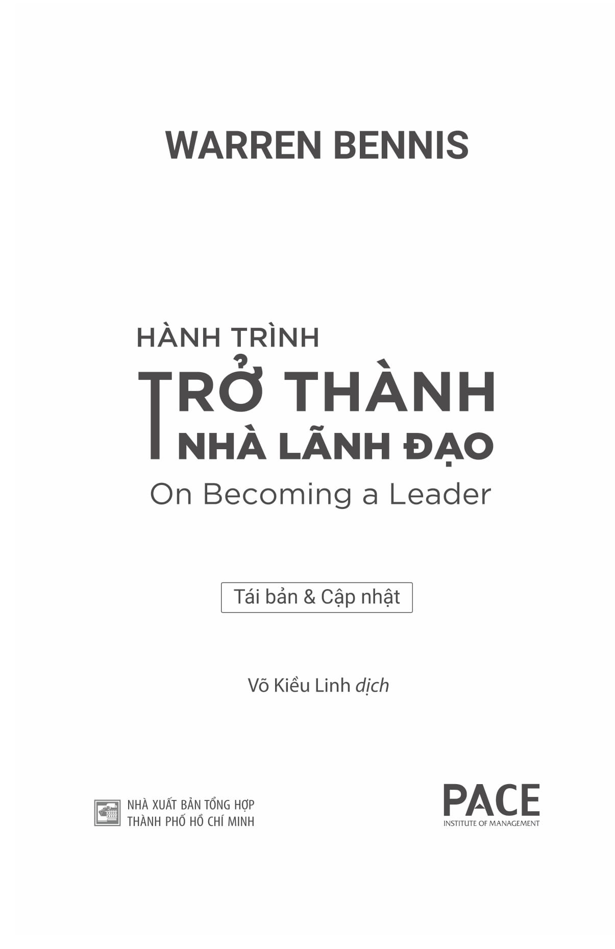hành trình trở thành nhà lãnh đạo - on becoming a leader