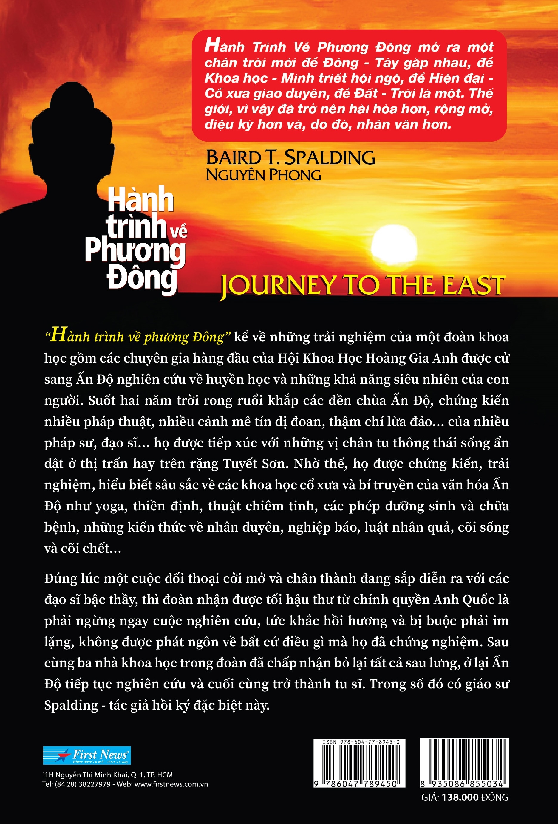 hành trình về phương đông - bìa cứng (tái bản 2021)