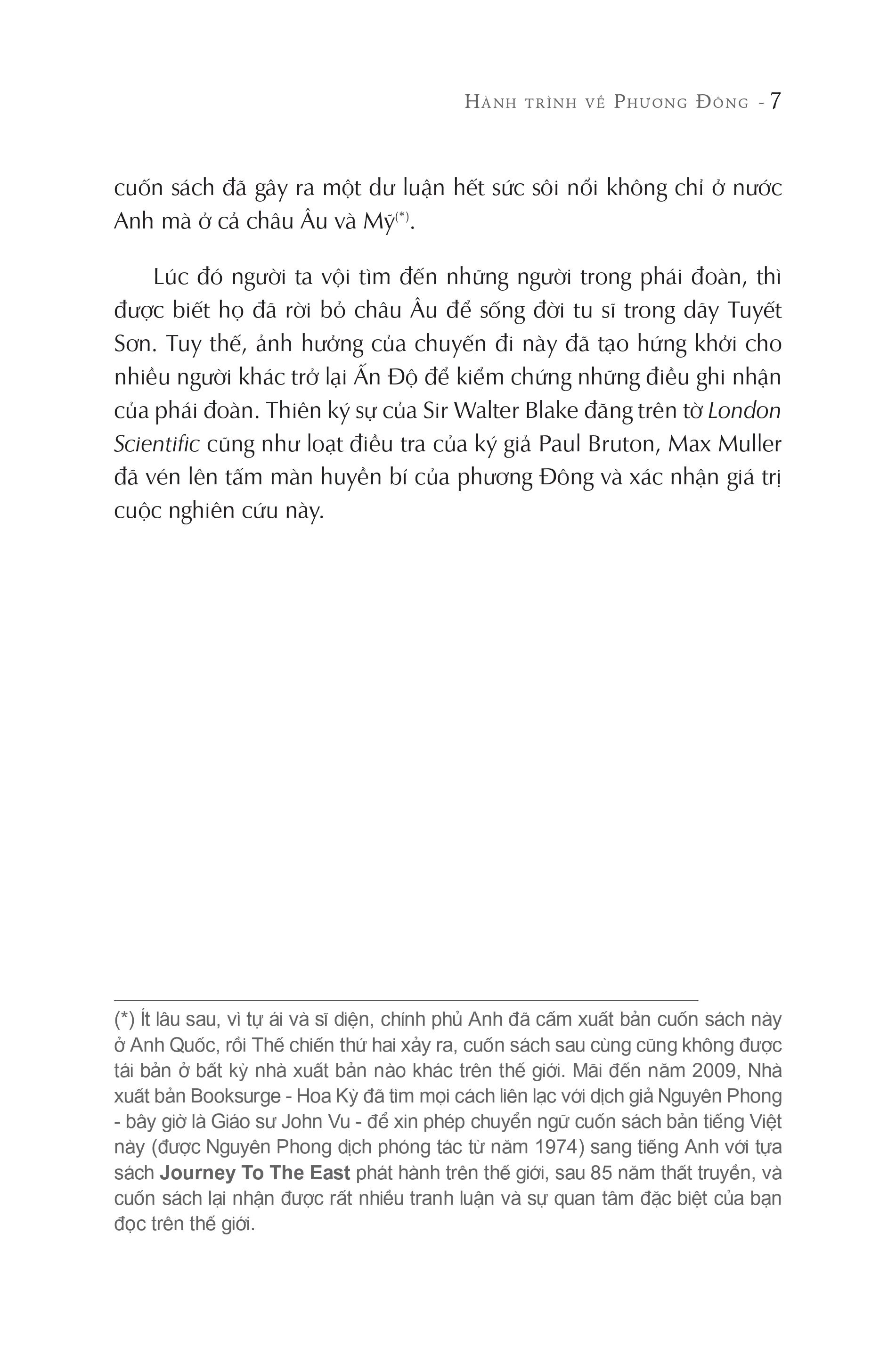 hành trình về phương đông (tái bản 2020)