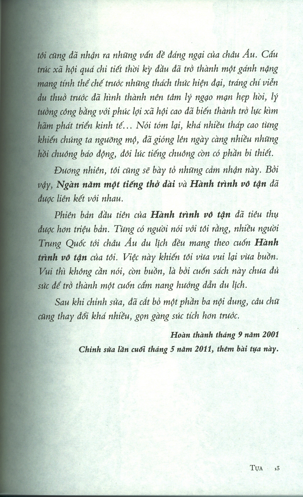 hành trình vô tận