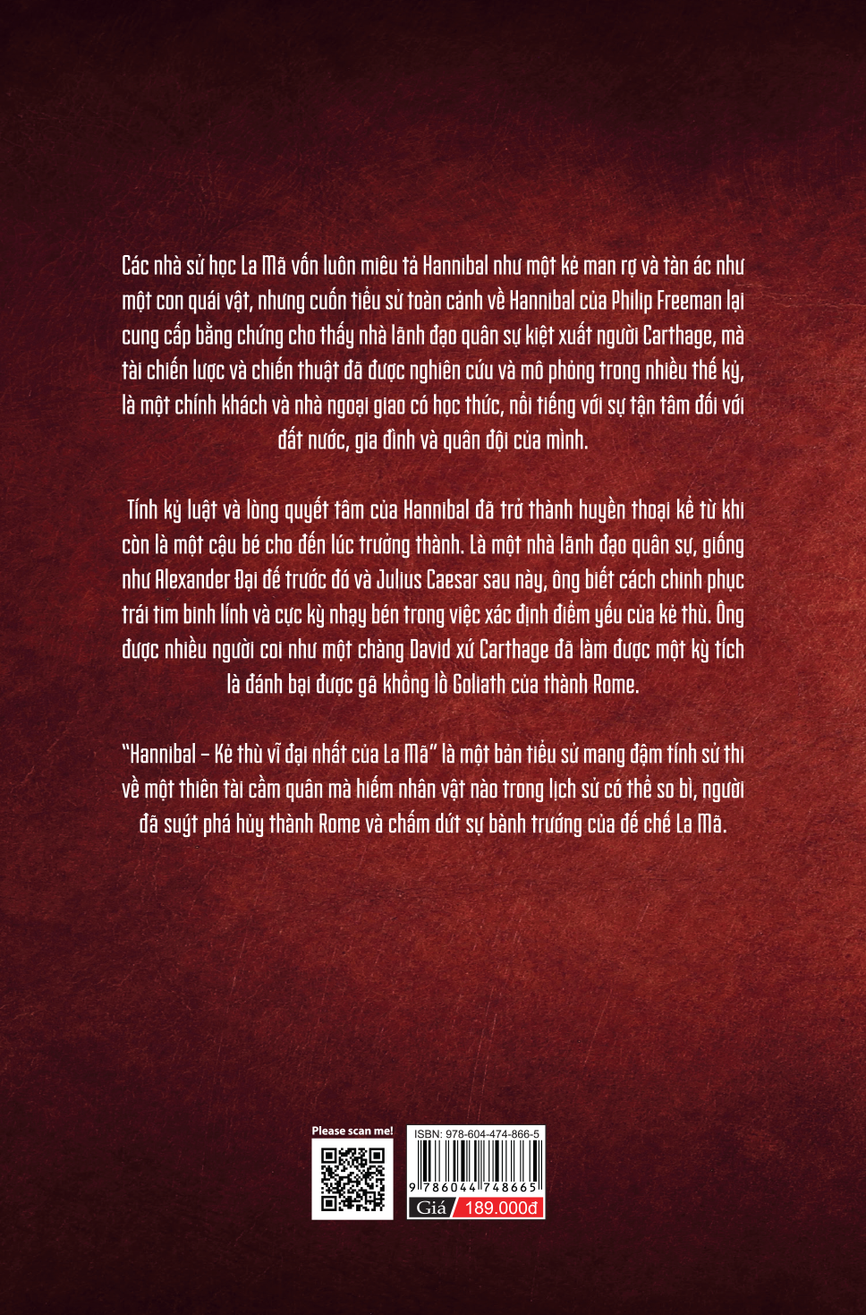hannibal - kẻ thù vĩ đại nhất của la mã - bìa cứng