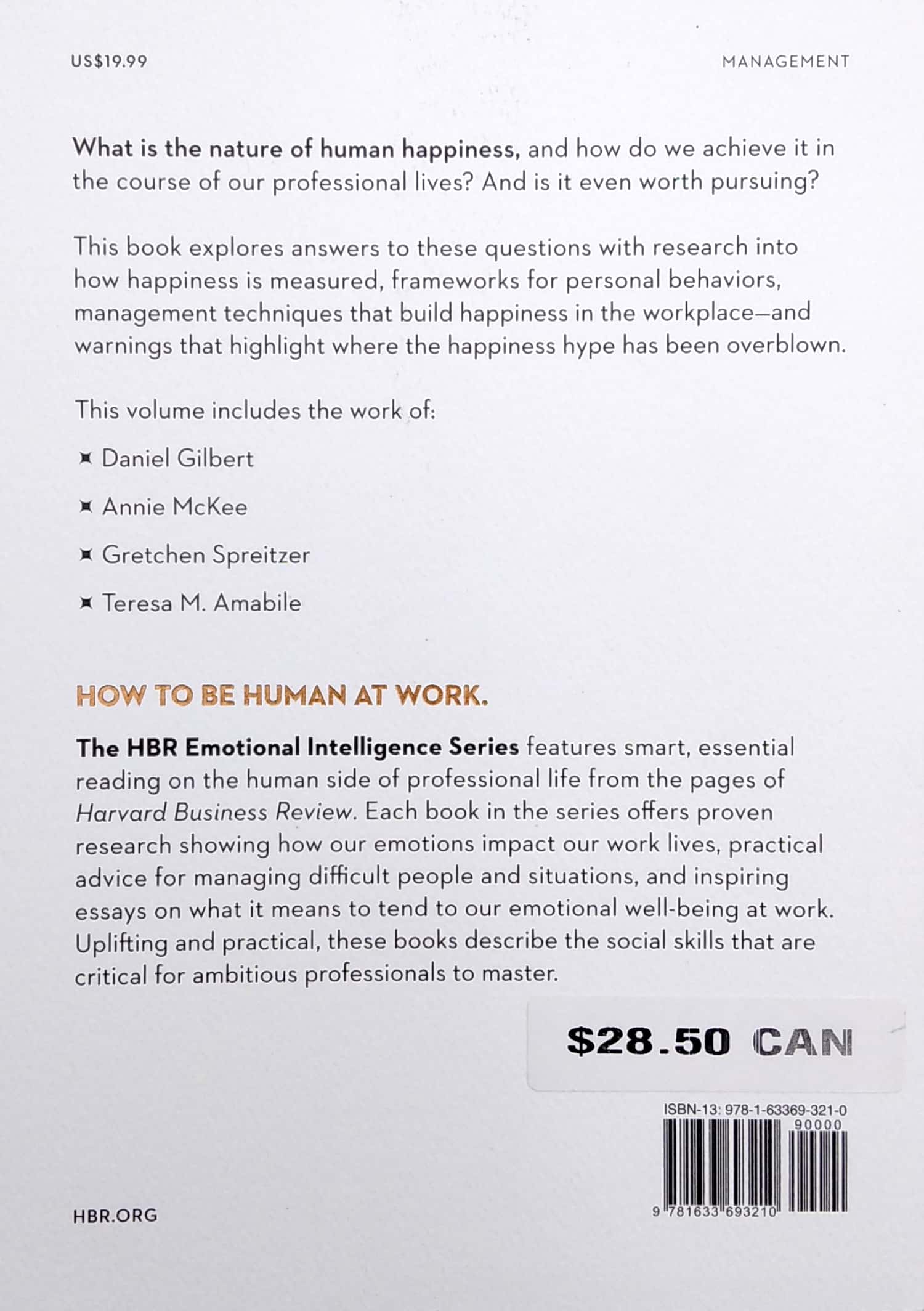 happiness (hbr emotional intelligence series)