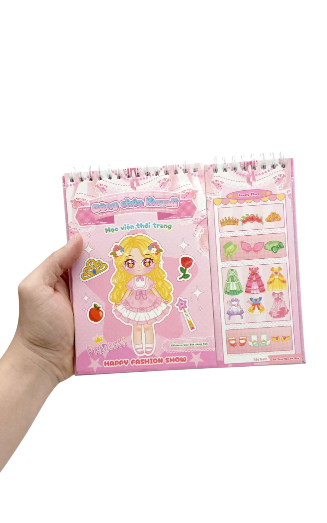 Happy Fashion Show - Cong Chua Kawaii - Hoc Vien Thoi Trang - Sticker Boc Dan Sang Tao