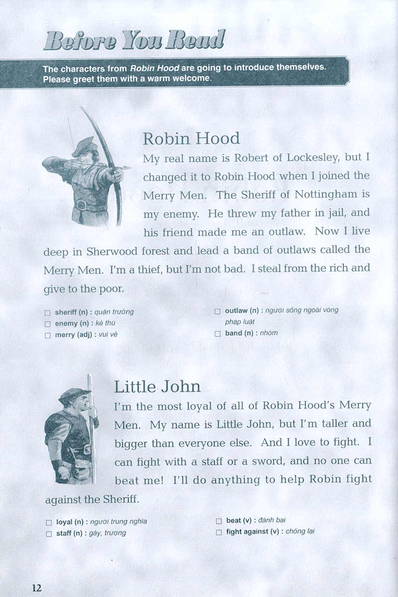 happy reader - robin hood - "thảo khấu" rừng xanh