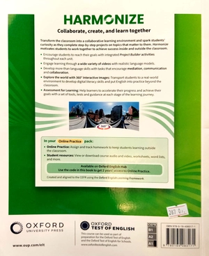 harmonize starter student book with online practice a1 level