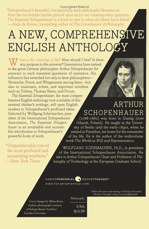 harper perennial modern thought - the essential schopenhauer - key selections from the world as will and representation and other writings