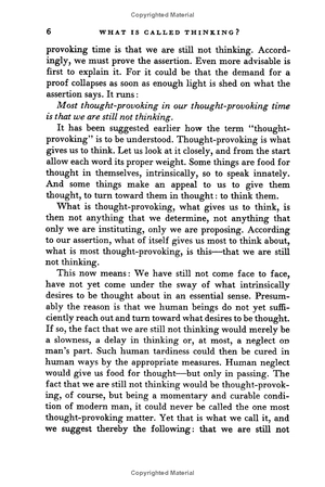 harper perennial modern thought - what is called thinking?