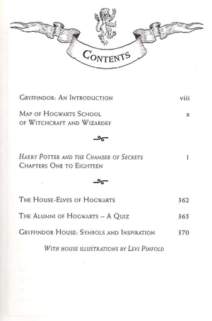 harry potter and the chamber of secrets – gryffindor edition (hardback)