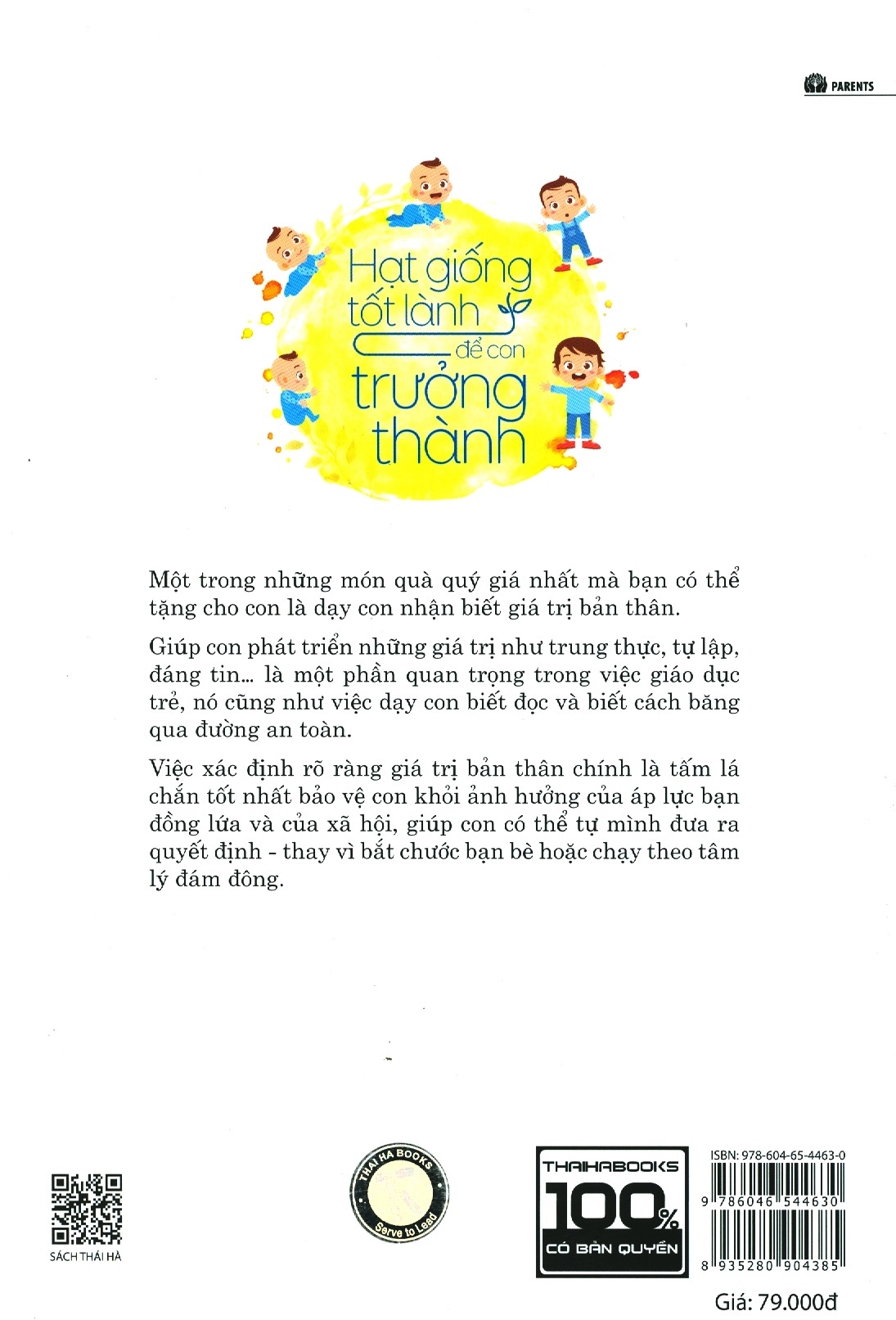 hạt giống tốt lành để con trưởng thành