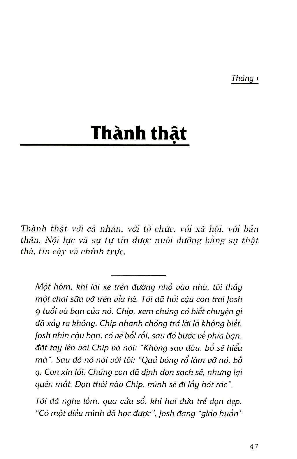 hạt giống tốt lành để con trưởng thành